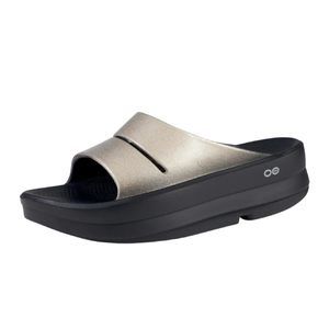 OOFOS(ウーフォス) Women's Slide Sport Sandal, Latte, 24.0 cm